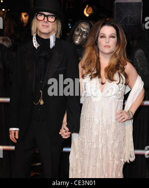 Lisa Marie Presley with her husband Michael Lockwood  World Premiere of 'Harry Potter and the Deathly Hallows Part 1' held at the Odeon Leicester Square - Arrivals.  London, England - 11.11.10 Stock Photo