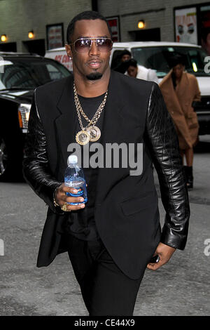 Sean Combs aka Diddy of Diddy-Dirty Money outside The Ed Sullivan Theater for 'The Late Show with David Letterman' New York City, USA - 13.12.10 Stock Photo