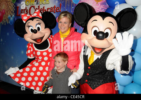 Alison Sweeney, daughter Megan and son Ben Disney On Ice presents 'Let's Celebrate!' held at L.A. LIVE.  Los Angeles, California - 15.12.10 Stock Photo