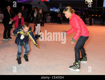 Alison Sweeney and son Ben Disney On Ice presents 'Let's Celebrate!' held at L.A. LIVE.  Los Angeles, California - 15.12.10 Stock Photo