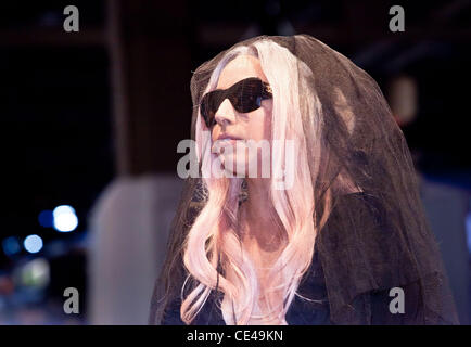 Lady Gaga serves as Polaroid's creative director and introduced a mobile printer, an instant digital camera and camera glasses at the 2011 International Consumer Electronics Show held at the Las Vegas Convention Center  Las Vegas, Nevada - 06.01.11 Stock Photo