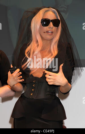 Lady Gaga  serves as Polaroid's creative director and introduced a mobile printer, an instant digital camera and camera glasses at the 2011 International Consumer Electronics Show held at the Las Vegas Convention Center Las Vegas, Nevada - 06.01.11 Stock Photo