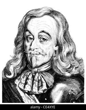 Historical drawing of the 19 th century, Ernst I the Pious, 1601 - 1675, Wettin, Duke of Saxe-Gotha Stock Photo