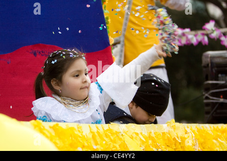 latin american carnival in rome music color fun traditional costumes Stock Photo