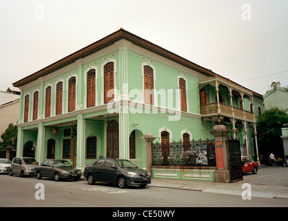 The Pinang Peranakan Mansion in George Town in Penang in Malaysia in Far East Southeast Asia. Baba Nonya Architecture History Green Travel Stock Photo