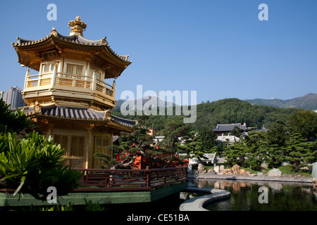 The Pavilion of Absolute Perfection in the Nan Lian Garden Diamond Hill, Kowloon Hong Kong SAR China Stock Photo