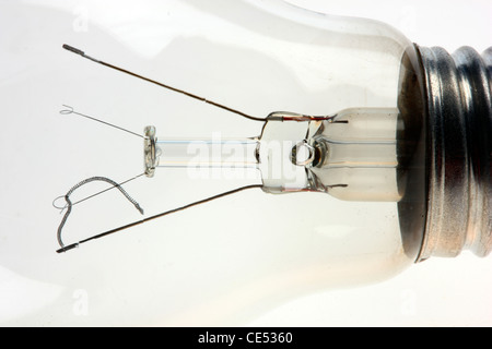 Electrical light bulb, torn, damaged glowing filament Stock Photo - Alamy