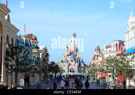 Inside Disneyland park near Paris, France. Stock Photo