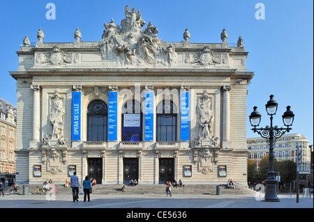 The Opéra de Lille, a theater-style neo-classical opera house at Lille, France Stock Photo