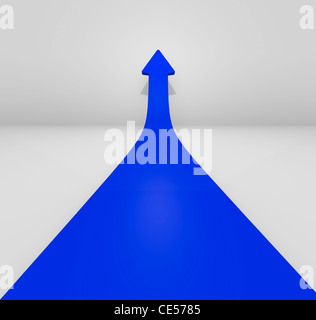 3D. Blue rising arrow and profit bar graph with multiple arrangements ...