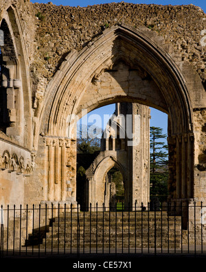 Glastonbury Abbey Somerset England Stock Photo