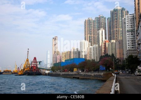 kennedy town waterfront and harbour new praya hong kong hksar china asia Stock Photo