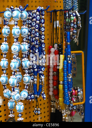 Plaka, Adrianou Street, souvenir shop, komboloi (amber beads) Athens, Attica, Greece Stock Photo