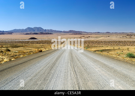 Gravel road in the Karas region of southern Namibia. Stock Photo