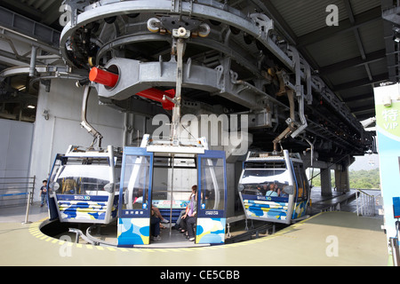 ngong ping 360 cable car tung chung lantau island hong kong hksar china asia Stock Photo