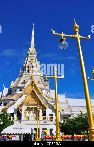 A great marble church, Wat Sothorn, Chachoengsao Thailand Stock Photo