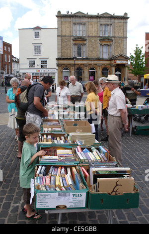 Street Market Abingdon Oxfordshire July 2009 Stock Photo