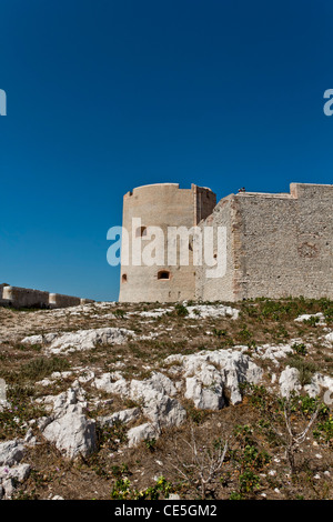 château d'If, the Island Ile d'If, Prison of The Count of Monte Cristo according to Alexander Dumas, bay of Marseille, France Stock Photo