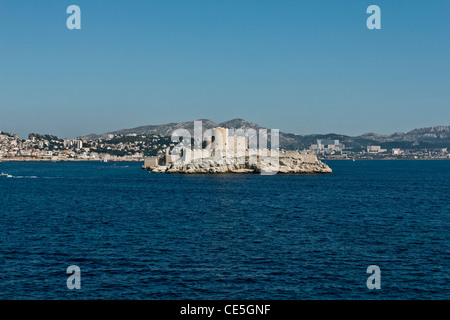 château d'If, the Island Ile d'If, Prison of The Count of Monte Cristo according to Alexander Dumas, bay of Marseille, France Stock Photo