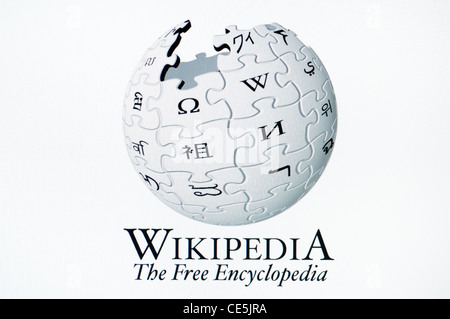 Wikipedia the Online Encyclopedia, Screenshot. Stock Photo