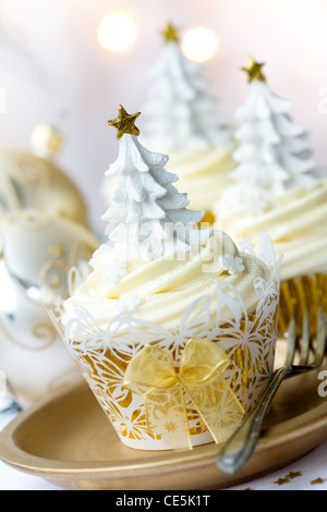 Christmas cupcakes Stock Photo