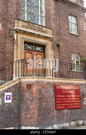 Tottenham Court Road West End The American Church in London Chinese Lutheran church built 1957 site Whitefield's Tabernacle Stock Photo