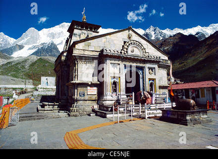 Kedarnath Shiva temple ; Uttaranchal ; India Stock Photo