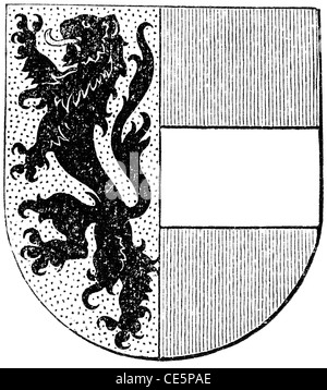 Coat of arms of Salzburg state, (Austro-Hungarian Monarchy). Stock Photo