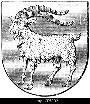 Coat of arms of Istria, (Austro-Hungarian Monarchy) Stock Photo