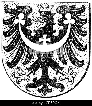 Coat of arms of Silesia, (Austro-Hungarian Monarchy) Stock Photo