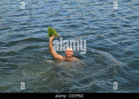 Capernaum, Theophany holiday at the Church of the Twelve Apostles Stock Photo