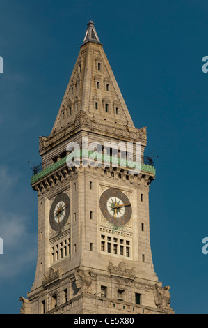 Custom House Clock Tower, Financial District, Boston, Massachusetts, United States, USA, North America Stock Photo