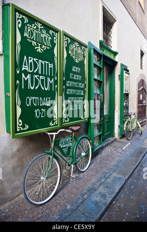 Absinth Museum in the Old town of Prague, Czech Republic Stock Photo