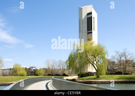 The National Carillon, situated on Aspen Island in Lake Burley Griffin, Canberra, Australian Capital Territory, Australia Stock Photo