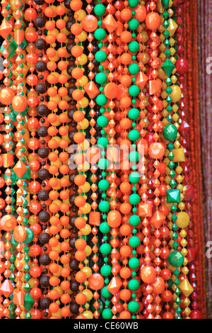 Beautiful red colour gemstone necklace background - nobody Stock Photo