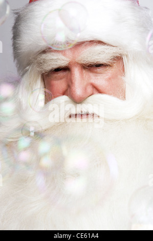 Santa Claus Portrait smiling isolated over a white background Stock ...