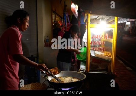 Food stall on Ubud's main street Jalan Raya Pejeng, Bali Indonesia Stock Photo