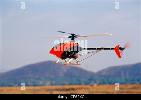 helicopter at aero modelling show Stock Photo