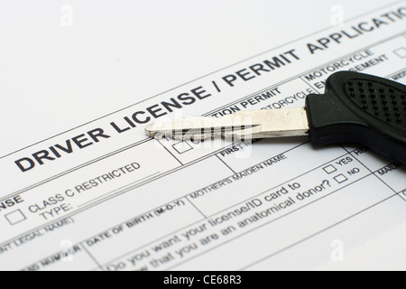 Driver license application Stock Photo - Alamy