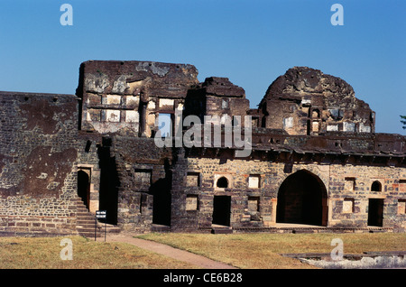 Nahar Jharokha ; Tiger balcony ; Mandu ; Mandav ; Mandavgad ; ancient fort city ; Dhar district ; Malwa region ; Madhya Pradesh ; India ; Asia Stock Photo
