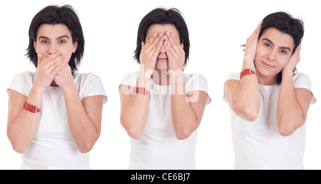 Speak, See, Hear no Evil Stock Photo