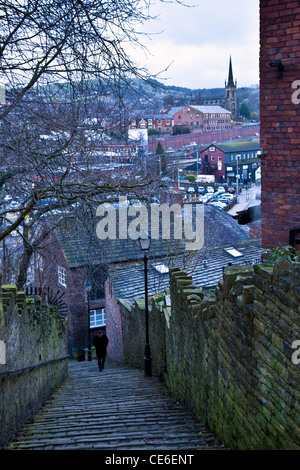 The famous 108 steps in Macclesfield, Cheshire, UK Stock Photo - Alamy