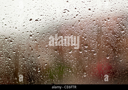 torrential rain on urban housing estate,blackpool,england,uk,europe Stock Photo