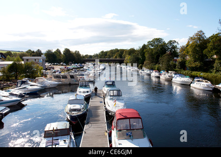 Loch Lomond view of lake, Scotland, boat harbour, marina Balloch Stock Photo