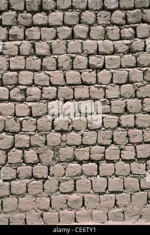 mud brick wall ; leh ; ladakh ; jammu and kashmir ; india ; asia Stock Photo