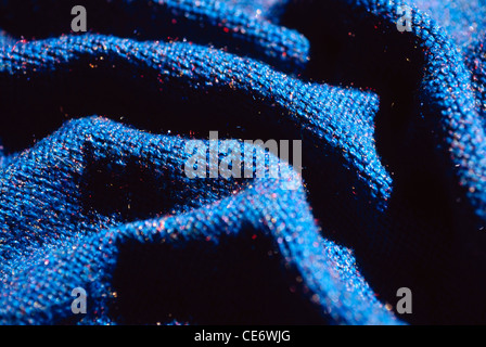 red and blue wool woolen woollen textile cloth fabric texture abstract background Stock Photo