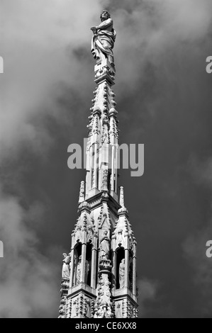 ornament on top of duomo cathedral in milan, italy Stock Photo