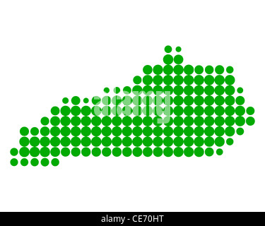 Map of Green in Kentucky Stock Photo - Alamy