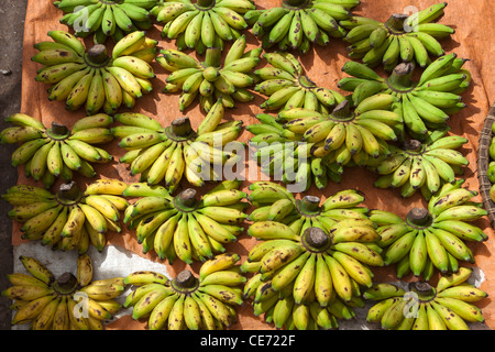 Bananas on sale at the market Dalat Vietnam Stock Photo