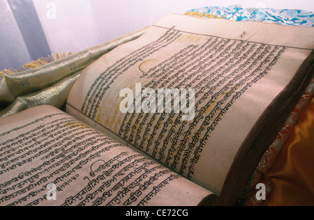 AAD 81862 : Sikh Holy religious scripture Granth Sahib Sachkhand Gurudwarasaheb Gurudwara sahib ; nanded ; maharashtra ; india Stock Photo